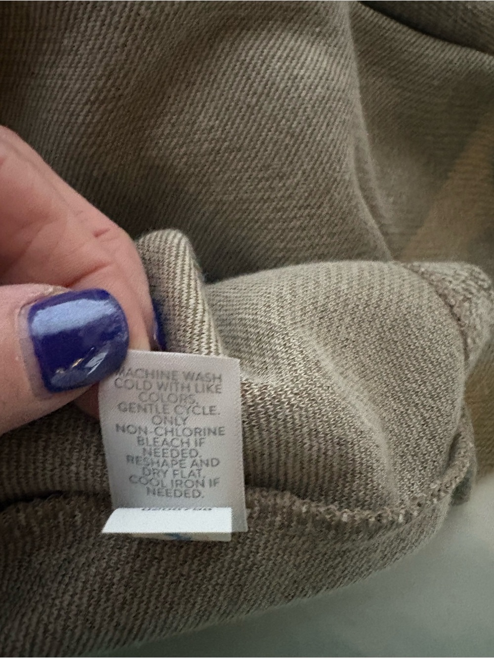 J. Jill Taupe Knit Long Sleeve Shift Dress - Picture 11 of 12